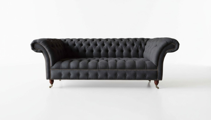 Chesterfield canapé 3 places Canapé 3 places Canapé Rembourrage Canapés Design Textile