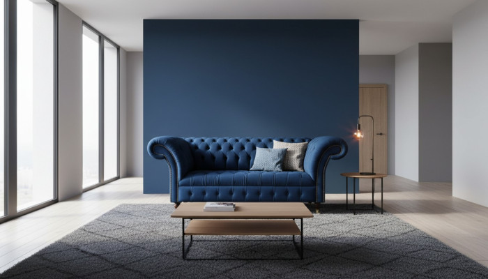 Meubles de bureau Chesterfield en anglais - Canapé 2 places RoyalBlue