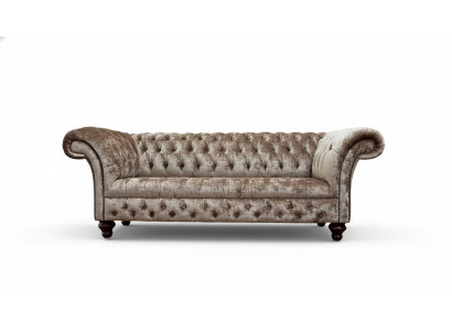 Chesterfield Canapé 3 places Tissu Design Canapés Canapés Moderne Trois places