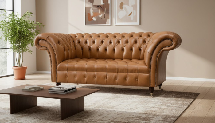 Canapé en tissu Chesterfield Canapé Textile Canapés Mobilier de bureau Meubles anglais