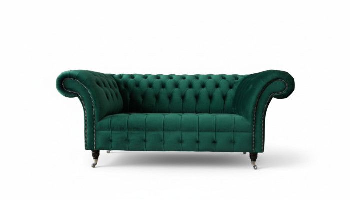 Canapé deux places Chesterfield 2 places Canapés design Rembourrage moderne Tissu d'assise