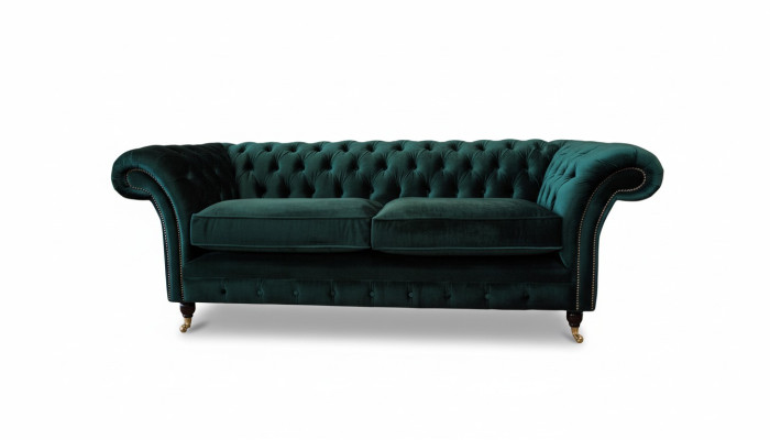 Chesterfield rembourrage 3 places Canapés en tissu Canapé Trois places Canapé en velours