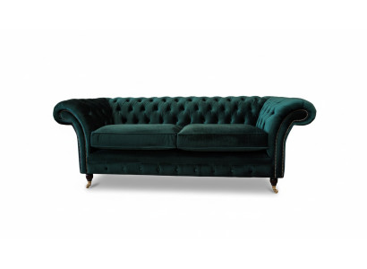 Chesterfield rembourrage 3 places Canapés en tissu Canapé Trois places Canapé en velours
