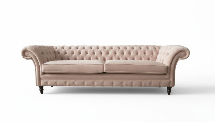 Canapé rembourré quatre places en rose 4 places Mobilier Grand canapé 245 cm neuf