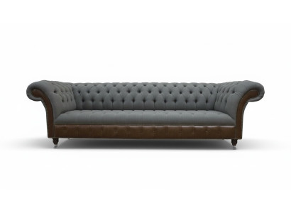 Canapé en tissu de luxe Chesterfield en anglais 4 places. Tissu de conception de rembourrage de canapé de canapé.