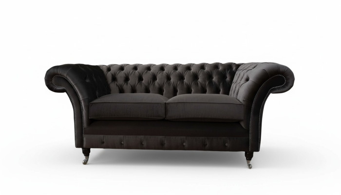 Canapé en textile Chesterfield 2 places Design Luxe en tissu Sofas en tissu