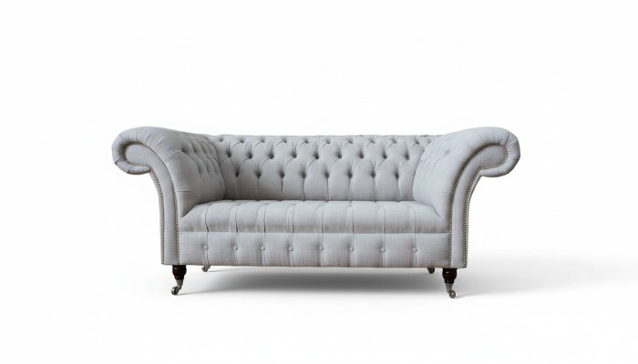 Chesterfield de luxe canapé 2 places en tissu d'ameublement Tissu Canapés neufs