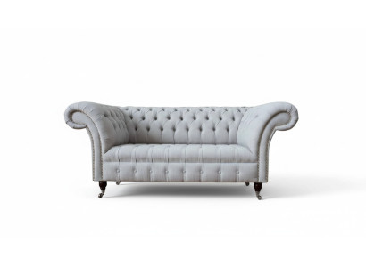 Chesterfield de luxe canapé 2 places en tissu d'ameublement Tissu Canapés neufs