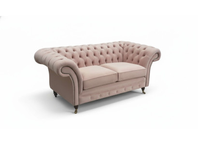 Canapé 2 places Canapé Tissu Chesterfield Salon Design Nouveau