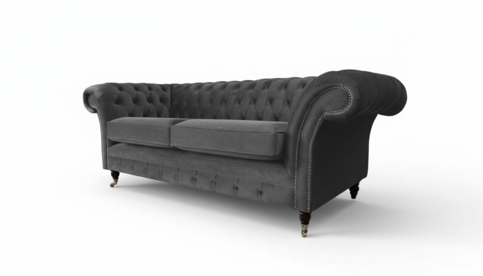 Canapé 3 places en tissu de luxe Chesterfield Canapé Tapisserie Design Meubles