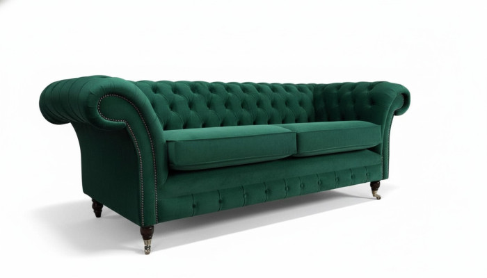 Canapé Chesterfield Canapé Rembourrage 3 Places Canapés Sièges Canapés Vert nouveau