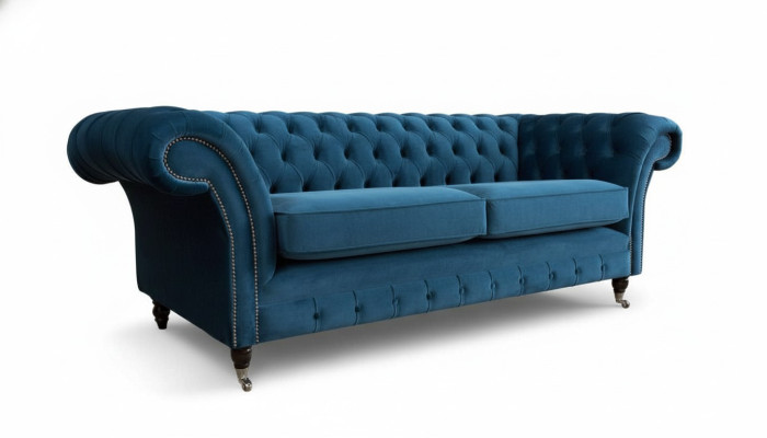 Canapé design 3 places Canapé Rembourrage Tissu de luxe Canapés Chesterfield neuf