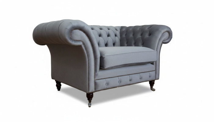 Conception Chesterfield Tissu Canapé Fauteuil 1 Place Canapés Rembourrage Salon neuf