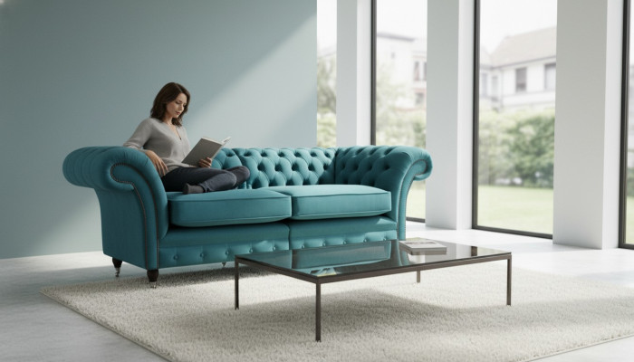 Canapé design 3 places Canapé Chesterfield Rembourrage Canapés Salon Design