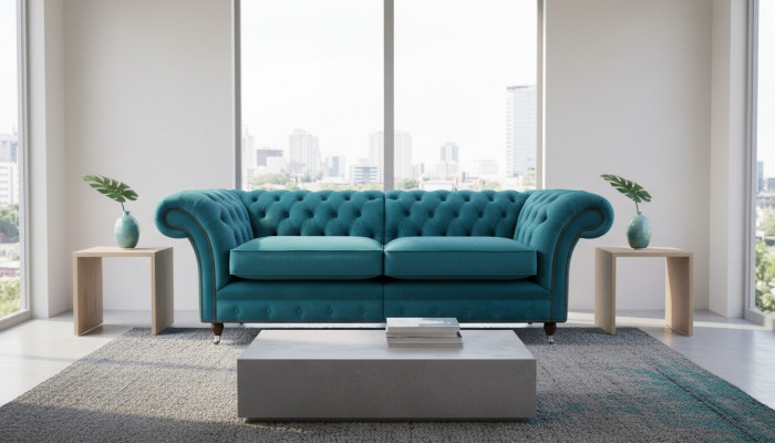 Canapé design 3 places Canapé Chesterfield Rembourrage Canapés Salon Design