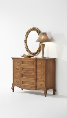Chambre Commode avec Miroir Ensemble de meubles moderne de luxe 2 pièces en bois neuf