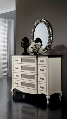 Bois design de meubles italiens Style de meubles Commode en deux parties avec miroir nouveau
