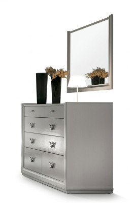 Commode Miroir Armoire Étagère Console Meubles Armoire en Bois Italie Ensemble 2 pièces.