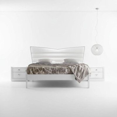 Meubles de design Lit 2x Tables de chevet 3 pièces Ensemble de chambre à coucher Lits de luxe neufs