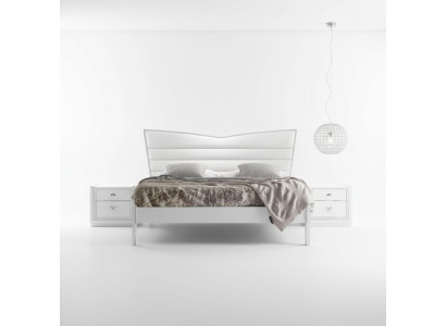 Meubles de design Lit 2x Tables de chevet 3 pièces Ensemble de chambre à coucher Lits de luxe neufs