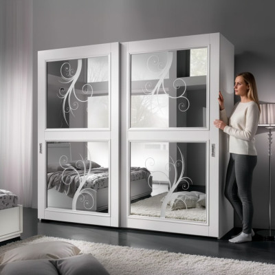 Chambre Mobilier Italie Armoire en bois Armoire en bois Massif Blanc neuf