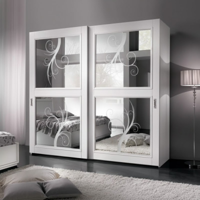 Chambre Mobilier Italie Armoire en bois Armoire en bois Massif Blanc neuf