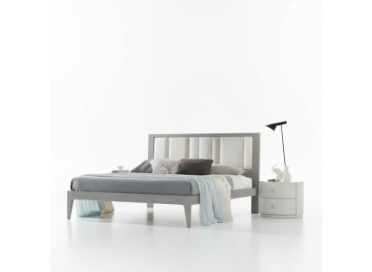 Lit 3 pièces. Conception de chambre de luxe Mobilier de chambre à coucher 2x Tables de chevet