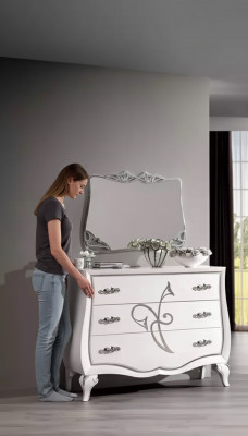 Buffet commode Designer Armoires de luxe en bois Blanc Tiroirs Modernes nouveaux
