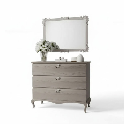 Commode Miroir Armoire Commode de luxe Étagères Console Ensemble de meubles 2pcs.