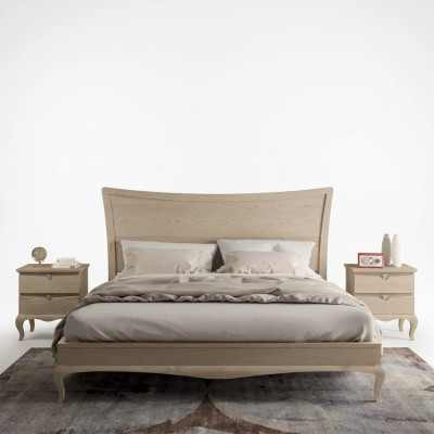 Meubles design Lit de luxe moderne 2x table de chevet Ensemble de chambre à coucher 3 pièces. nouveau