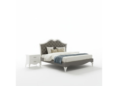 Lit Chambre Ensemble Lit 2x Table de chevet Mobilier moderne italien 3 pièces