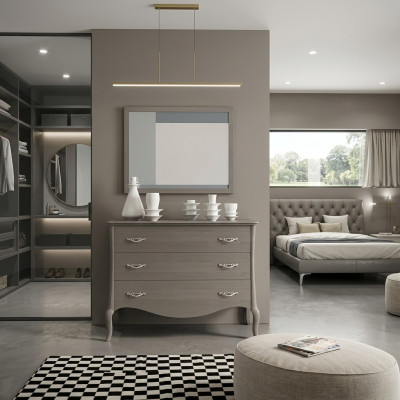 Commode Miroir Commodes Armoire Luxe Étagère Groupe de meubles nouvel Ensemble 2 pcs.