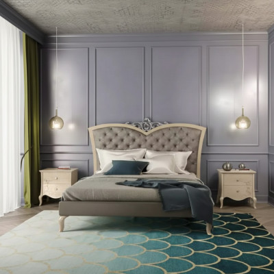 Chambre à coucher Mobilier 3 pcs. Ensemble Tables de chevet en bois massif 2x Lit Bois véritable