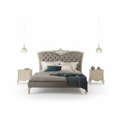 Chambre à coucher Mobilier 3 pcs. Ensemble Tables de chevet en bois massif 2x Lit Bois véritable