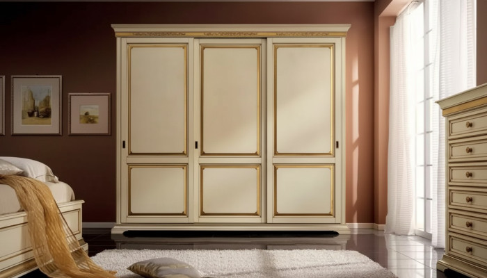 Armoire en bois Armoire Meubles de chambre Conception Armoires Beige
