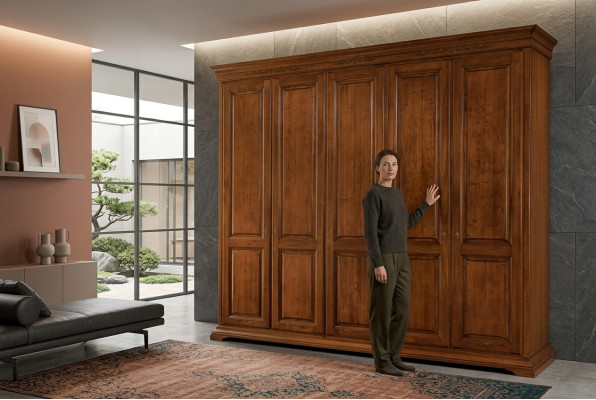 Chambre Armoire Garde-robe Bois Meuble Salon Marron Italie