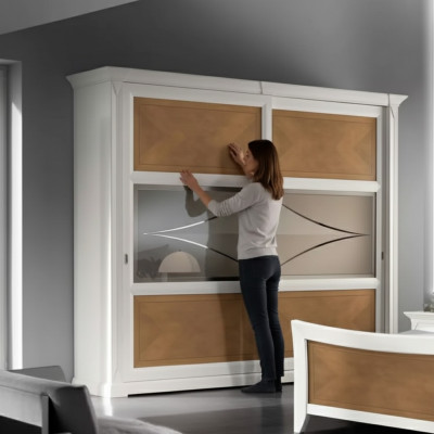 Designer Kleiderschränke Möbel Wohnmöbel Holzschrank Weiß