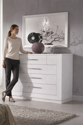 Ensemble de 2 commodes modernes Style Moderne Commode Miroir Mobilier Italien