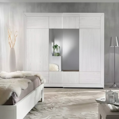 Armoire Blanche Armoire en Bois Chambre à Coucher Design Mobilier Moderne neuf