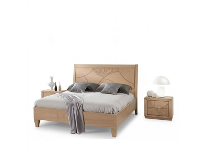 Conception Chambre 3 pcs. Lit 2x Tables de chevet Ensemble de lits de luxe modernes