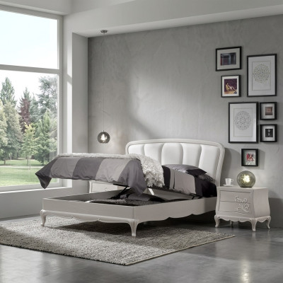 Lit 2x Tables de chevet 3 pièces Ensemble de chambre Moderne Luxueuse