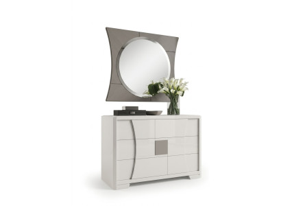 Commode avec miroir Luxueuse commode Console de chambre à coucher nouvelle ensemble de 2 pièces.