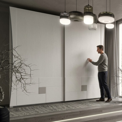 Armoire en bois Mobilier de chambre Armoires de design Blanc Italie neuf