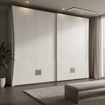 Armoire en bois Mobilier de chambre Armoires de design Blanc Italie neuf