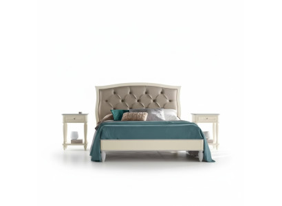 Lit 2x Tables de chevet 3 pcs. Ensemble de chambre Design Moderne de Luxe Groupe