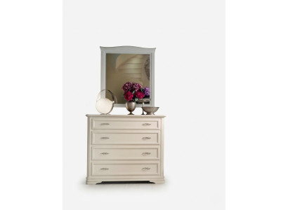 Commode avec miroir Commodes en bois Meubles Armoire moderne Beige 2 pièces. nouveau