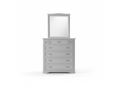 Commode avec miroir Mobilier Commode moderne en bois Chambre à coucher Blanc neuf
