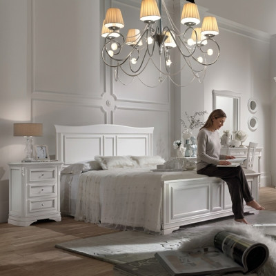 Chambre complète Lit 2x Tables de chevet 3 pcs. Ensembles design de luxe