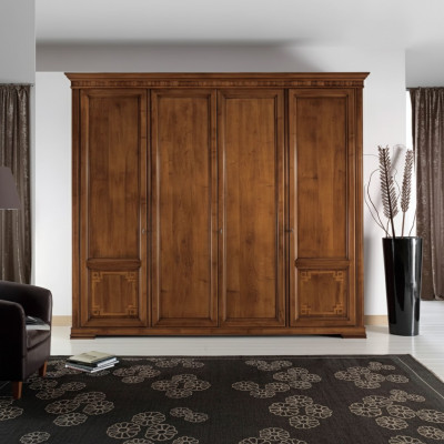 Armoire Armoire Luxe Design en Bois Mobilier Chambre Marron neuf