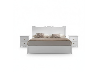 Chambre Design Moderne Chambre de Luxe Lit 2x Tables de chevet 3 pièces
